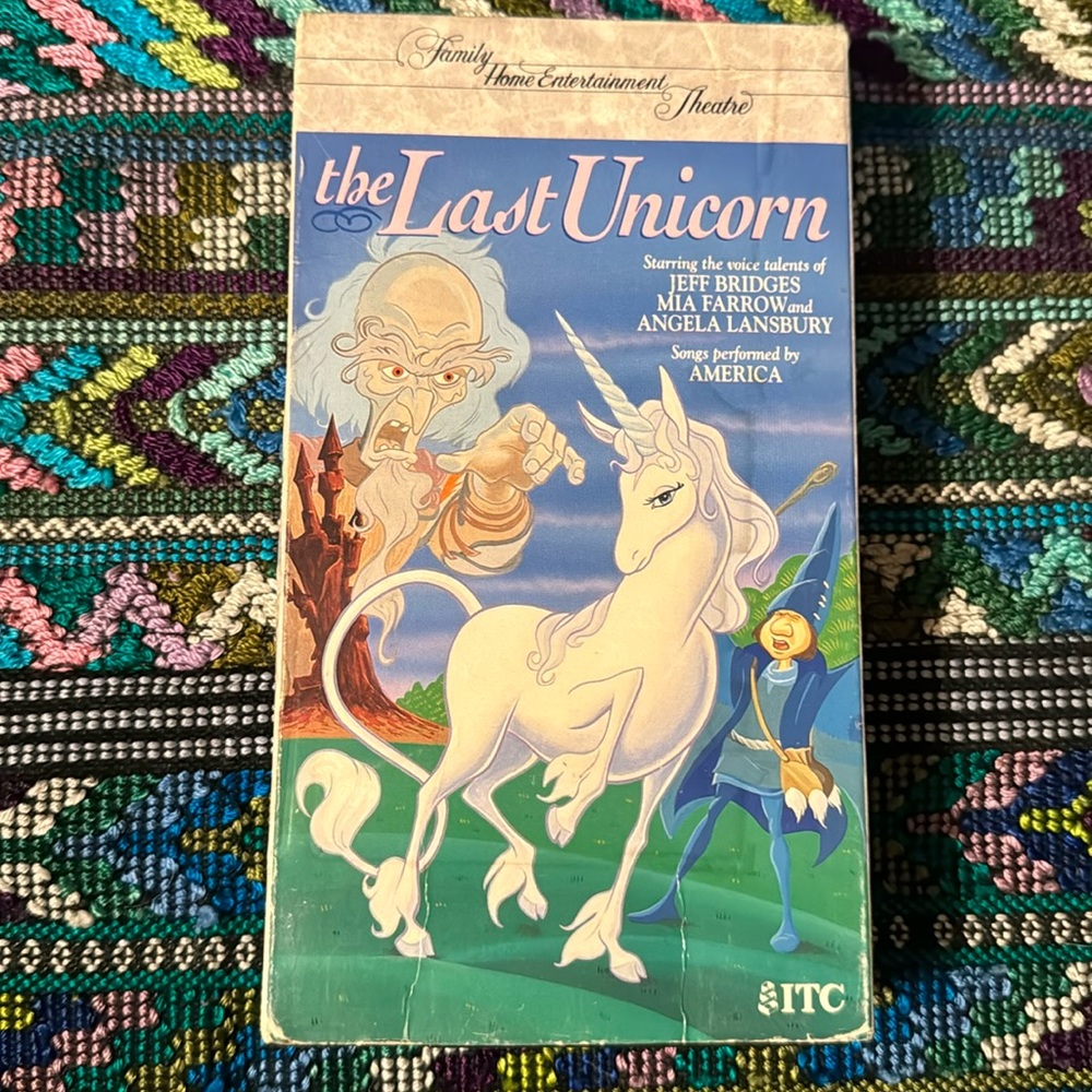 The Last Unicorn 📼 VHS movie Cult Classic vintage rare find 🍿